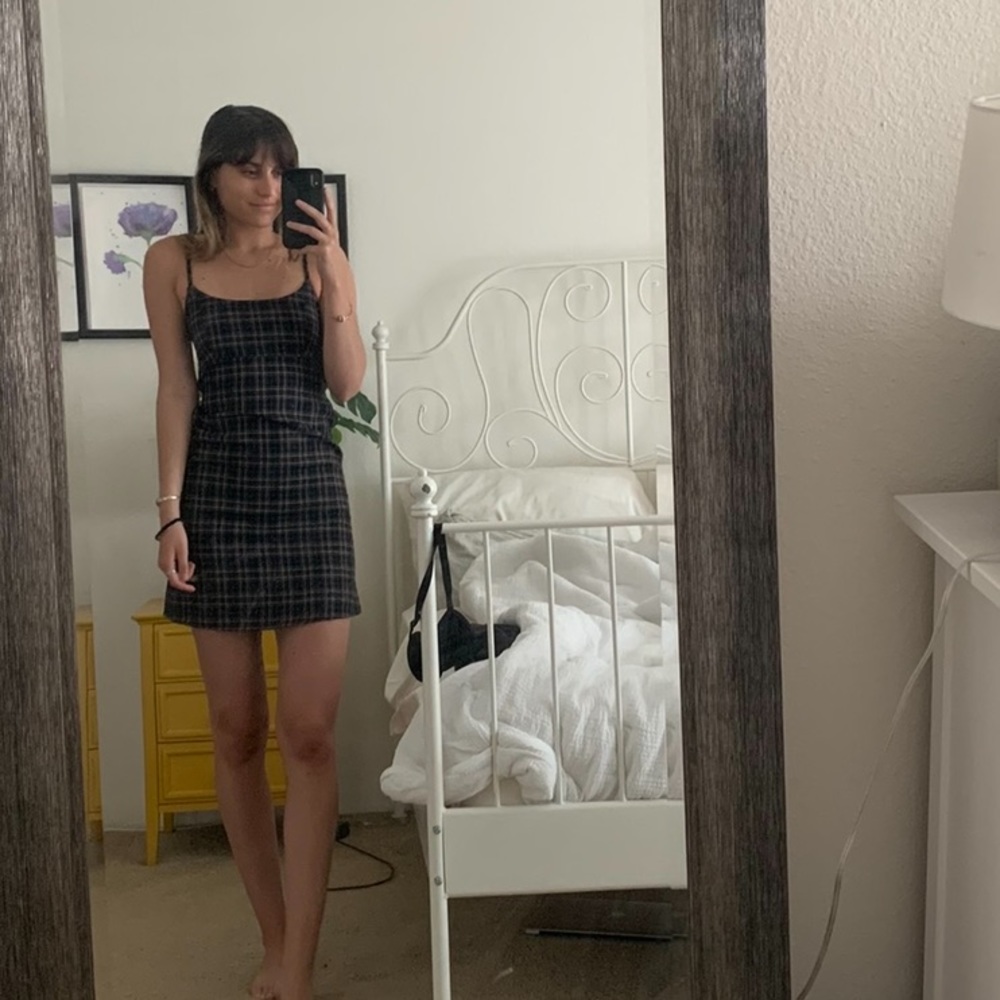 Brandy Melville Brown Plaid Dress